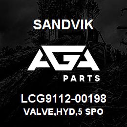 LCG9112-00198 Sandvik VALVE,HYD,5 SPO | AGA Parts