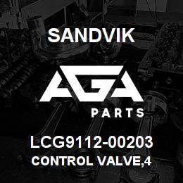LCG9112-00203 Sandvik CONTROL VALVE,4 | AGA Parts