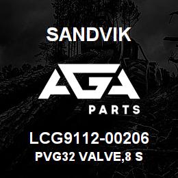 LCG9112-00206 Sandvik PVG32 VALVE,8 S | AGA Parts