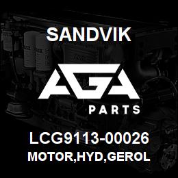 LCG9113-00026 Sandvik MOTOR,HYD,GEROL | AGA Parts