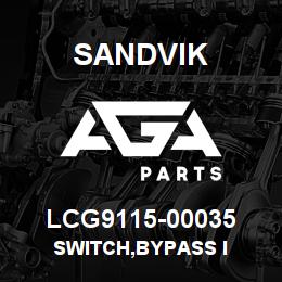 LCG9115-00035 Sandvik SWITCH,BYPASS I | AGA Parts