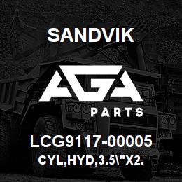 LCG9117-00005 Sandvik CYL,HYD,3.5"X2. | AGA Parts