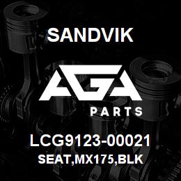 LCG9123-00021 Sandvik SEAT,MX175,BLK | AGA Parts
