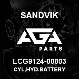 LCG9124-00003 Sandvik CYL,HYD,BATTERY | AGA Parts