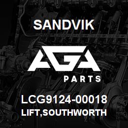 LCG9124-00018 Sandvik LIFT,SOUTHWORTH | AGA Parts