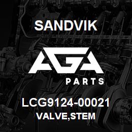 LCG9124-00021 Sandvik VALVE,STEM | AGA Parts