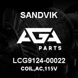LCG9124-00022 Sandvik COIL,AC,115V | AGA Parts