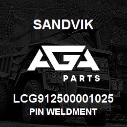 LCG912500001025 Sandvik PIN WELDMENT | AGA Parts