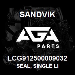 LCG912500009032 Sandvik SEAL, SINGLE LI | AGA Parts