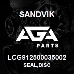 LCG912500035002 Sandvik SEAL,DISC | AGA Parts