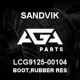 LCG9125-00104 Sandvik BOOT,RUBBER RES | AGA Parts