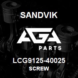 LCG9125-40025 Sandvik SCREW | AGA Parts