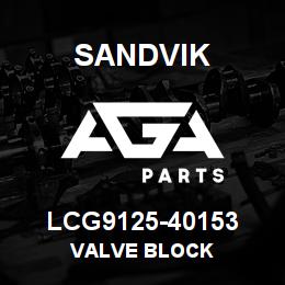 LCG9125-40153 Sandvik VALVE BLOCK | AGA Parts