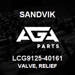 LCG9125-40161 Sandvik VALVE, RELIEF | AGA Parts
