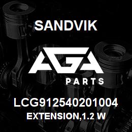 LCG912540201004 Sandvik EXTENSION,1.2 W | AGA Parts
