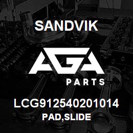 LCG912540201014 Sandvik PAD,SLIDE | AGA Parts
