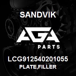 LCG912540201055 Sandvik PLATE,FILLER | AGA Parts