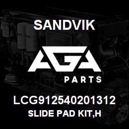 LCG912540201312 Sandvik SLIDE PAD KIT,H | AGA Parts