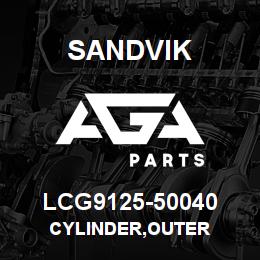 LCG9125-50040 Sandvik CYLINDER,OUTER | AGA Parts