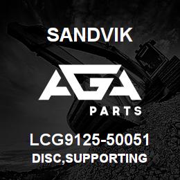 LCG9125-50051 Sandvik DISC,SUPPORTING | AGA Parts