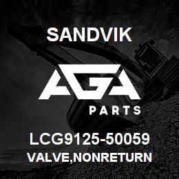 LCG9125-50059 Sandvik VALVE,NONRETURN | AGA Parts