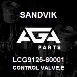 LCG9125-60001 Sandvik CONTROL VALVE,E | AGA Parts