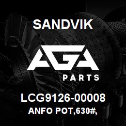 LCG9126-00008 Sandvik ANFO POT,630#, | AGA Parts