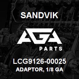 LCG9126-00025 Sandvik ADAPTOR, 1/8 GA | AGA Parts