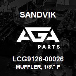 LCG9126-00026 Sandvik MUFFLER, 1/8" P | AGA Parts