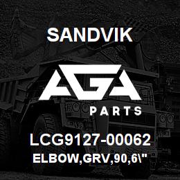 LCG9127-00062 Sandvik ELBOW,GRV,90,6" | AGA Parts