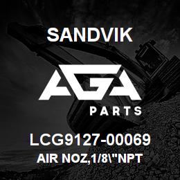 LCG9127-00069 Sandvik AIR NOZ,1/8"NPT | AGA Parts