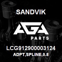 LCG912900003124 Sandvik ADPT,SPLINE,0.8 | AGA Parts