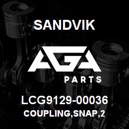 LCG9129-00036 Sandvik COUPLING,SNAP,2 | AGA Parts