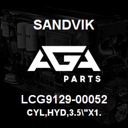 LCG9129-00052 Sandvik CYL,HYD,3.5"X1. | AGA Parts
