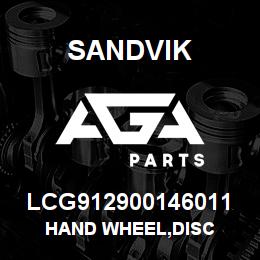 LCG912900146011 Sandvik HAND WHEEL,DISC | AGA Parts