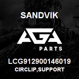 LCG912900146019 Sandvik CIRCLIP,SUPPORT | AGA Parts