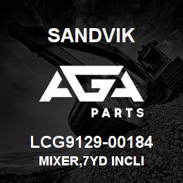 LCG9129-00184 Sandvik MIXER,7YD INCLI | AGA Parts