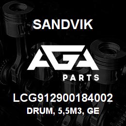 LCG912900184002 Sandvik DRUM, 5,5M3, GE | AGA Parts