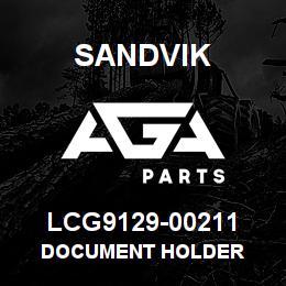 LCG9129-00211 Sandvik DOCUMENT HOLDER | AGA Parts