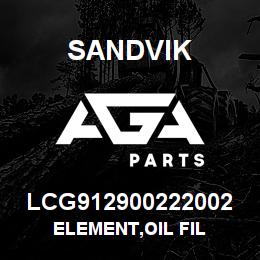 LCG912900222002 Sandvik ELEMENT,OIL FIL | AGA Parts