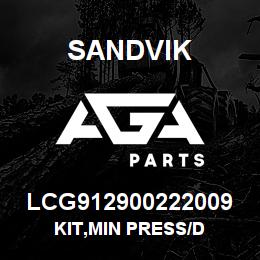 LCG912900222009 Sandvik KIT,MIN PRESS/D | AGA Parts