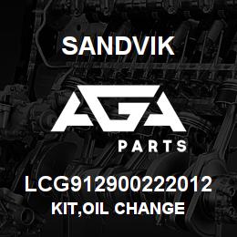 LCG912900222012 Sandvik KIT,OIL CHANGE | AGA Parts