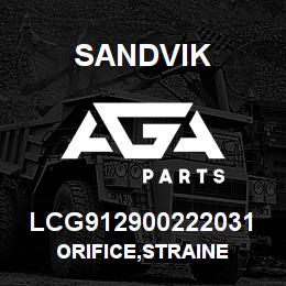 LCG912900222031 Sandvik ORIFICE,STRAINE | AGA Parts