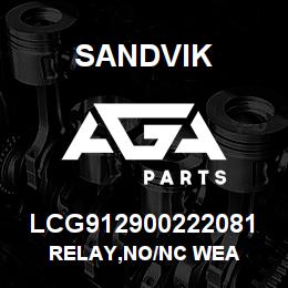 LCG912900222081 Sandvik RELAY,NO/NC WEA | AGA Parts