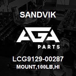 LCG9129-00287 Sandvik MOUNT,100LB,HI | AGA Parts