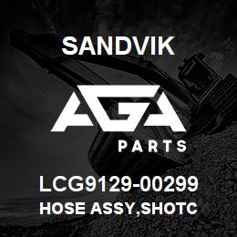 LCG9129-00299 Sandvik HOSE ASSY,SHOTC | AGA Parts