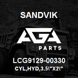 LCG9129-00330 Sandvik CYL,HYD,3.5"X2" | AGA Parts
