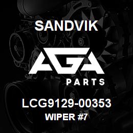 LCG9129-00353 Sandvik WIPER #7 | AGA Parts