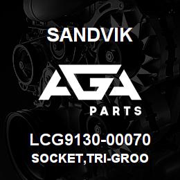 LCG9130-00070 Sandvik SOCKET,TRI-GROO | AGA Parts