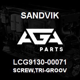 LCG9130-00071 Sandvik SCREW,TRI-GROOV | AGA Parts
